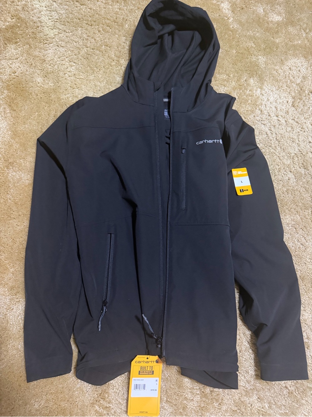 Carhartt Men’s Hooded Softshell Jacket in Black